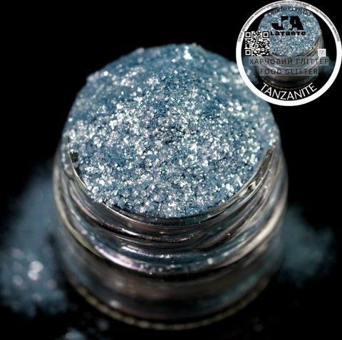 Харчовий блиск гліттер TANZANITE 5 гр кандурін бірюзовий 2694793399 фото