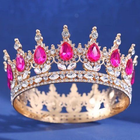 Декор для торта Корона D12 с красными камнями 2550924585 фото
