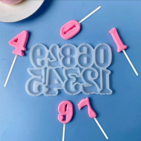 Форма силіконова для льодяників Цифри 2330872083 фото