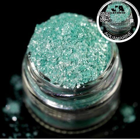 Харчовий блиск гліттер AQUAMARINE 5 гр кандурін зелено-блакитний 2694793384 фото